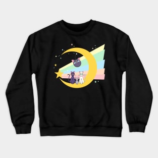 Moon Kitty Cats Crewneck Sweatshirt